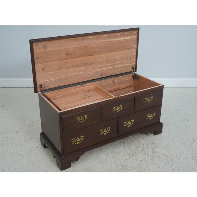 Traditional Ethan Allen Georgian Court Cherry Blanket Chest For Sale - Image 3 of 18