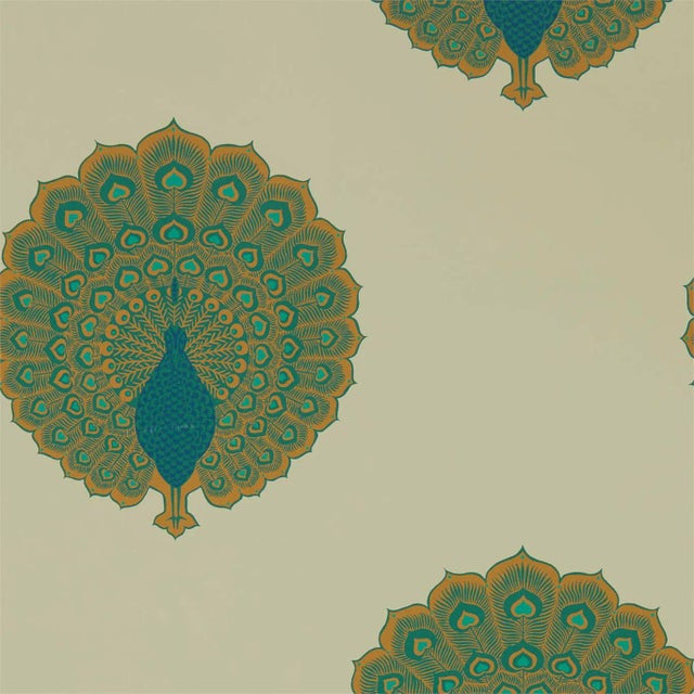 Sanderson Kalapi Wallpaper in Peacock For Sale