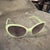 1990s Vintage Fake Green Marble Acetate Bon Bon Italian Sunglasses For Sale - Image 11 of 11
