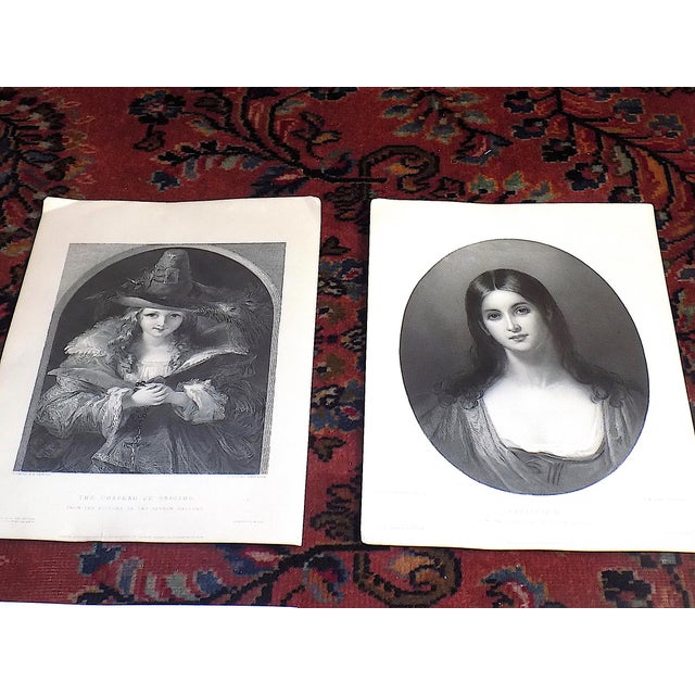 This set of nine (9). authentic large antique 19th century hand colored steel engravings. depict attractive Victorian...