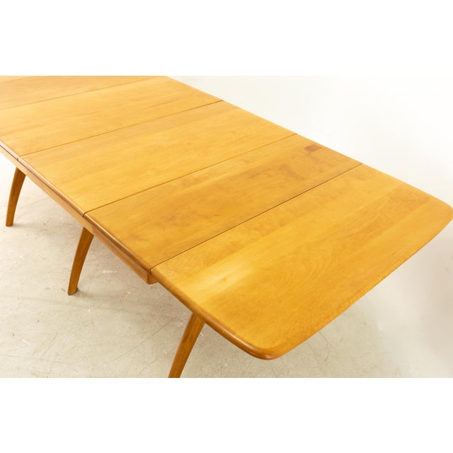 Heywood Wakefield Mid Century Maple Wishbone Expanding Dining Table