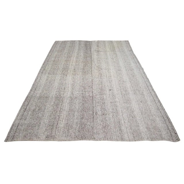 Handwoven vintage modern kilim rug from Adana region of Turkey. Approximately 55-65 years old. In very good condition.