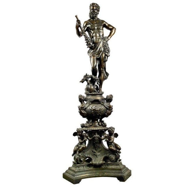 Metal French Hercules Sculpture, Bronze For Sale - Image 7 of 7