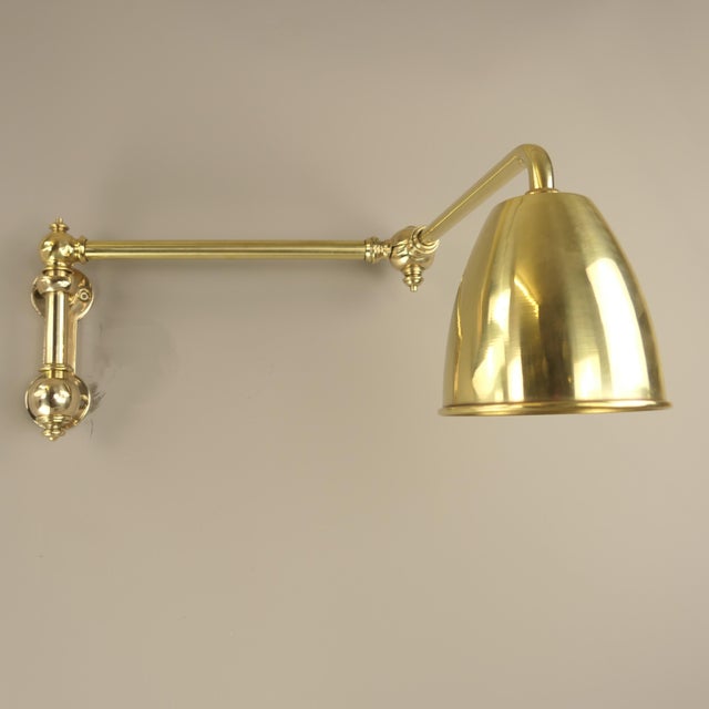 Contemporary Art Deco British Adjustable Wall-Mounted Reading Lamp with Dual Swivel Arms, 1920s For Sale - Image 3 of 18
