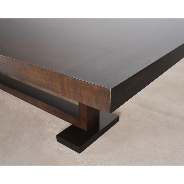 Monumental Ferrell+Mittman Modern Trestle Dining Table 13 Ft For Sale - Image 15 of 18