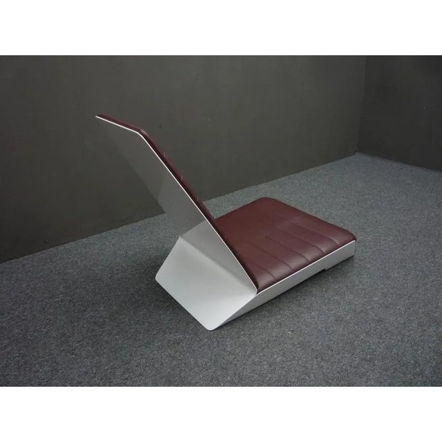 Space Age Leather & Fiberglass Lounge Chair, 1980s For Sale - Image 6 of 12