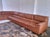 Late 20th Century Large Italian Five-Piece Modular Corner Sofa Set in Cognac Leather, 1970s For Sale - Image 5 of 15