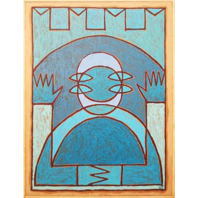 1990s Salvatore Travascio, Double, Oil on Paper, 1996 For Sale - Image 5 of 5