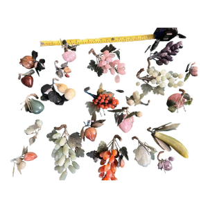 1950s Quartz Jadite Fruits