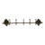 Vintage English Manor Style Solid Brass Horse Head 5-Hook Entryway Coat Rack - 41" For Sale