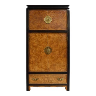 1970s Chin Hua Burlwood Armoire by Raymond Sobota Century Furniture For Sale
