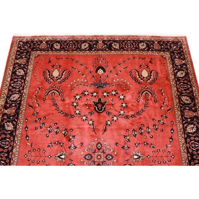 Middle Eastern Hand-Knotted Saroug Rug For Sale - Image 3 of 10