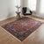 This stunning Vintage Persian Isfahan rug features an intricate floral medallion design set against a rich red field with...