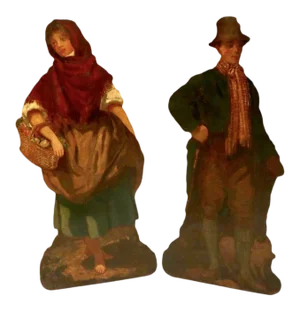 Early 19th Century Georgian Pinewood Oil-Painted Dummy Boards - a Pair