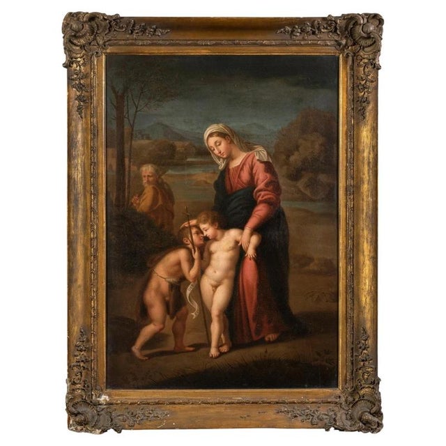 Italian Master After Raphael, Madonna del Passeggio, Oil Painting For Sale - Image 13 of 13