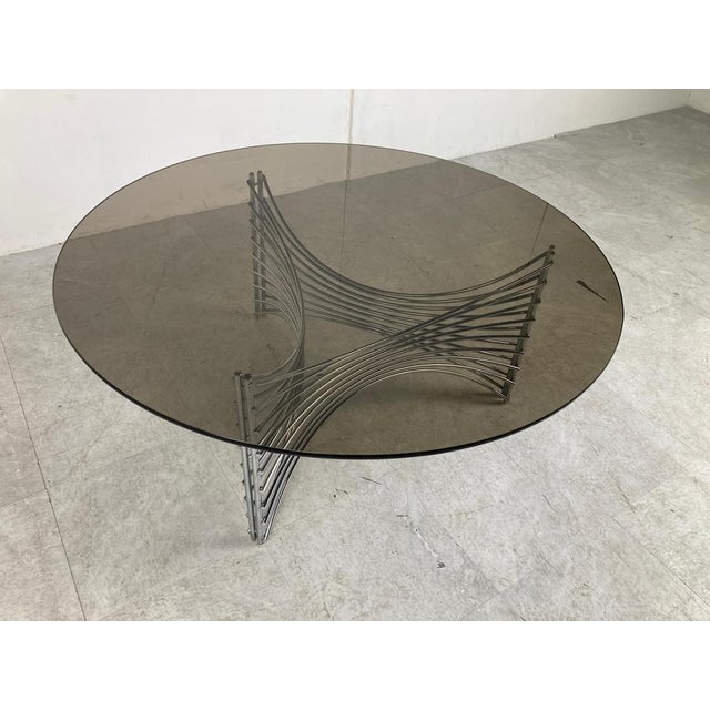 Space Age Chrome Wire Coffee Table, 1970s For Sale - Image 10 of 13