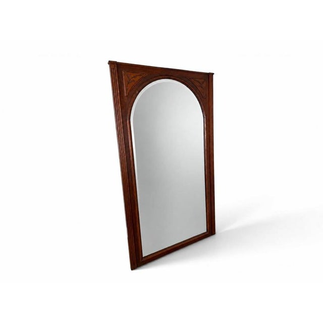 Antique French Oak Arched Carved Wall Mirror For Sale - Image 16 of 16