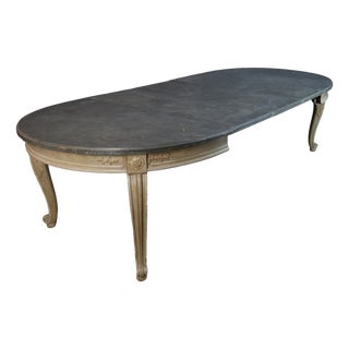 Vintage Dining Table with Three Leaves, 1950s For Sale
