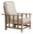 French Oak Reclining Armchair with Bouclé Upholstery, Antique, France, Circa 1940 For Sale