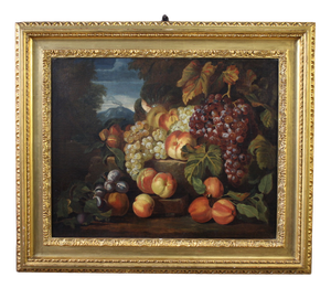 Italian Artist, Still Life with Fruit, 1670, Oil on Canvas, Framed