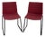 Gaber Kanvas Chairs by Stefano Sandonà in Metal and Red Fabric, 2000s, Set of 2 For Sale