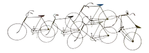 1970s Curtis Jere Signed Bicycle Sculpture Wall Mounted