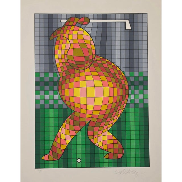 ARTIST: Victor Vasarely TITLE: Golfer Variant 2 MEDIUM: Serigraph SIGNED: Hand Signed by Victor Vasarely EDITION NUMBER:...