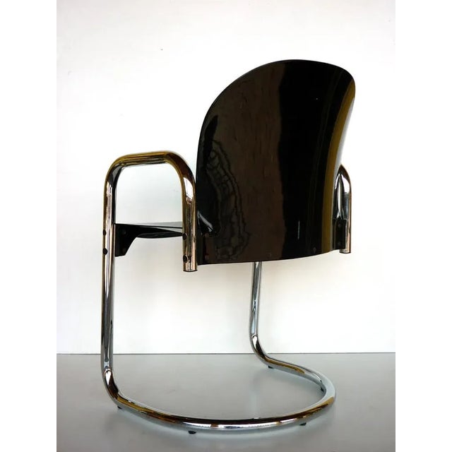 Black Chrome Dessau Tubular Chair by Tobia & Afra Scarpa for B&B Italia, 1970 For Sale - Image 3 of 8