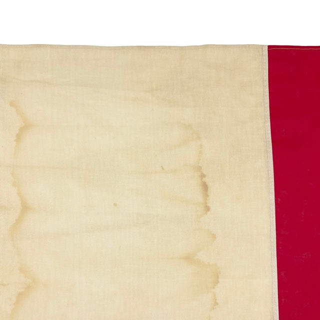 This French flag is made from repurposed vintage patriotic bunting. Material is a delicate cotton cloth with original...