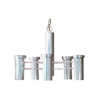 1970s Chrome Chandelier For Sale