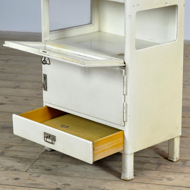 Ivory Vintage Wooden Medical Cabinet, 1930s For Sale - Image 8 of 13