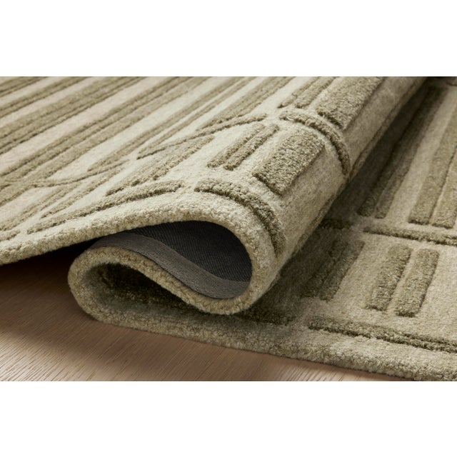 Loloi Rugs Chris Loves Julia x Loloi Bradley Sage / Olive 2'-3" x 3'-9" Accent Rug For Sale - Image 4 of 6
