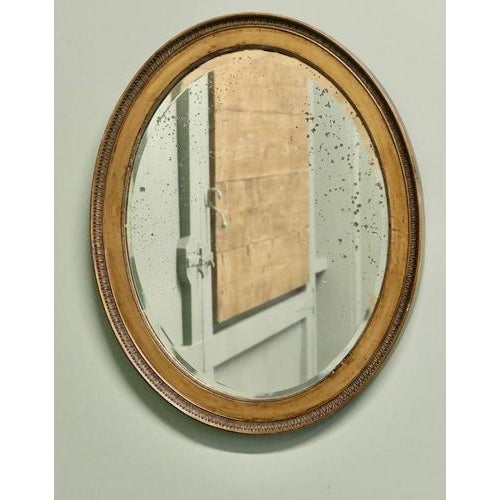 Large Oval Gilt Wall Mirror For Sale - Image 3 of 7