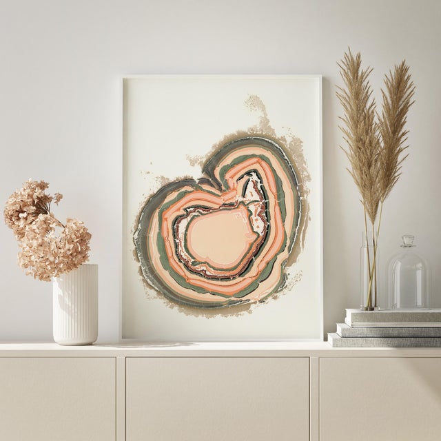 Contemporary marbling giclée print. High-quality limited edition marbling artwork by danish artist Pernille Snedker...