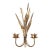 Vintage Polished Brass Wheat Candle Sconce For Sale