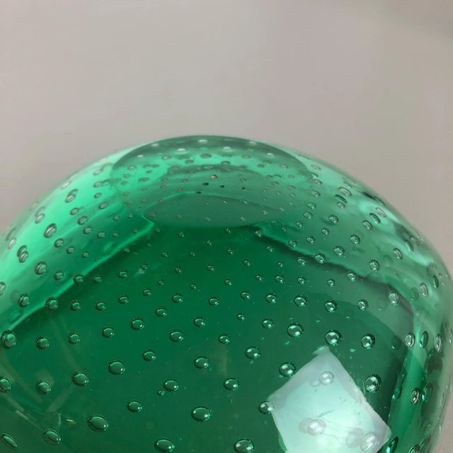Green Murano Glass Bullicante Ashtray, Italy, 1970s For Sale - Image 14 of 18