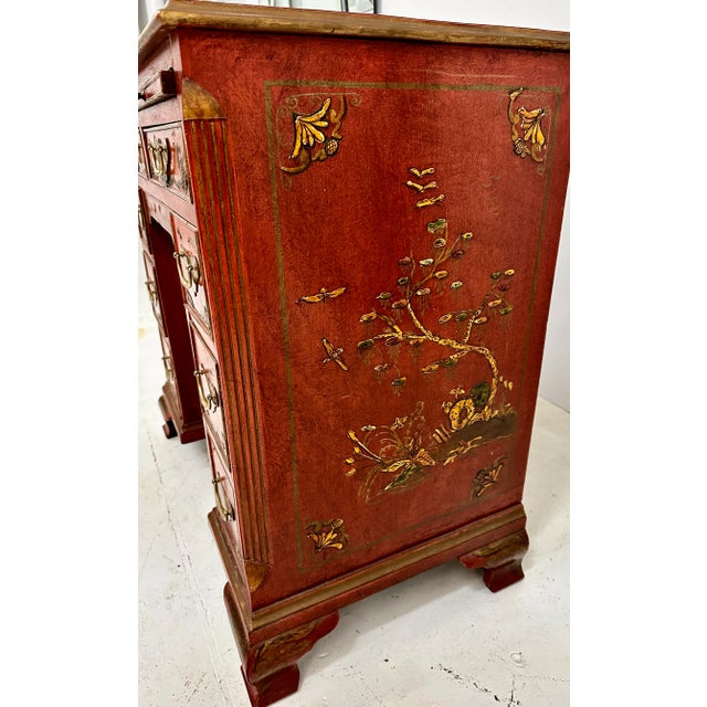 Red 18th Century English Dresser With 19th Century Chinoiserie Decoration For Sale - Image 8 of 12