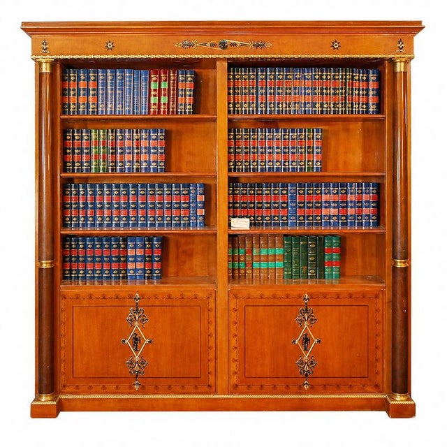 Empire Cherrywood Bookcase, Italy, 1980s For Sale - Image 3 of 7