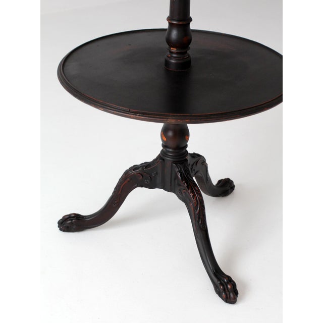 Antique Victorian Tiered Stand With Claw Feet For Sale - Image 16 of 17