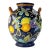 Large 16+ In. Villa Bellagio Majolica Orcio Cobalt Blue Fruit Double-Handled Jug Urn Vase For Sale