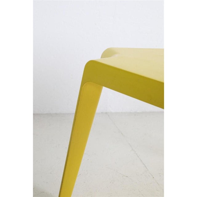 1970s Space Age Yellow Side Table by Helmut Bätzner for Bofinger, GRP, 1973 For Sale - Image 5 of 16