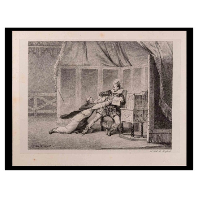 Horace Vernet, The Gentleman, Original Lithograph, Early 19th-Century For Sale