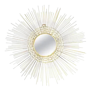 Brutalist Sunburst Mirror Wall Sculpture