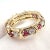 Metal Tiffany & Co Schlumberger Gold Platinum 16 Stone Diamond Ruby Band Ring, Size 5 For Sale - Image 7 of 14