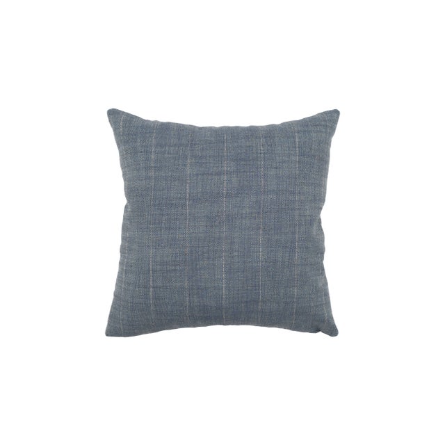 Transitional Napa Denim 22x22 Pillow For Sale - Image 3 of 3