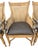 Beige Set of 4 Asian Chinoiserie Faux Bamboo Armchairs With Sculptural Metal Fish Motifs For Sale - Image 8 of 17