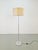 Vintage chrome aluminum floor lamp habitat, uk 1990s a beautiful, discontinued chrome floor lamp with a fabric shade,...
