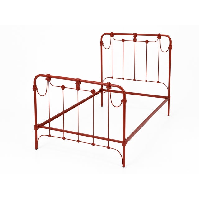 Traditional Antique Metal Bed Frame - Late 1800's For Sale - Image 3 of 3