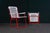 Product. Pair of folding chairs style. Italy · 70s/80s manufacturer. Grand soleil material. Plastic · red-white condition....