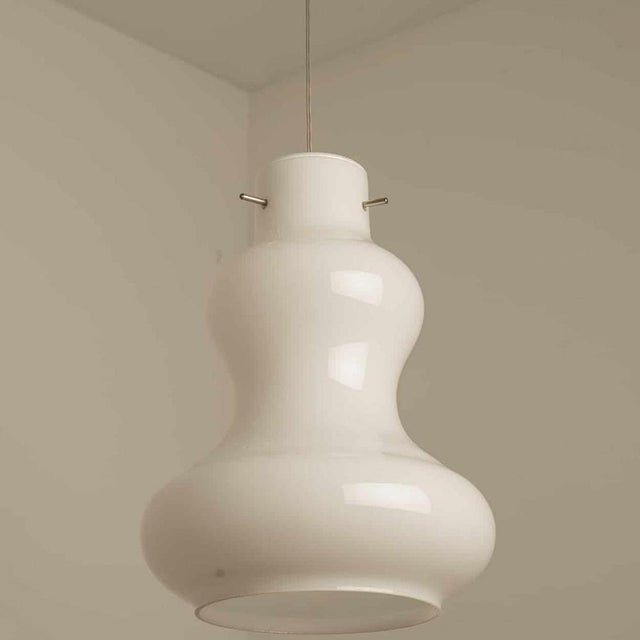 Glass Vintage Murano Glass Pendant Light by Massimo Vignelli for Venini, 1960 For Sale - Image 7 of 18